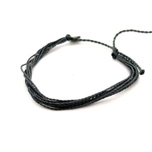 Pura Vida Original String Bracelet Steel Grey Adjustable Waterproof Beachy Boho